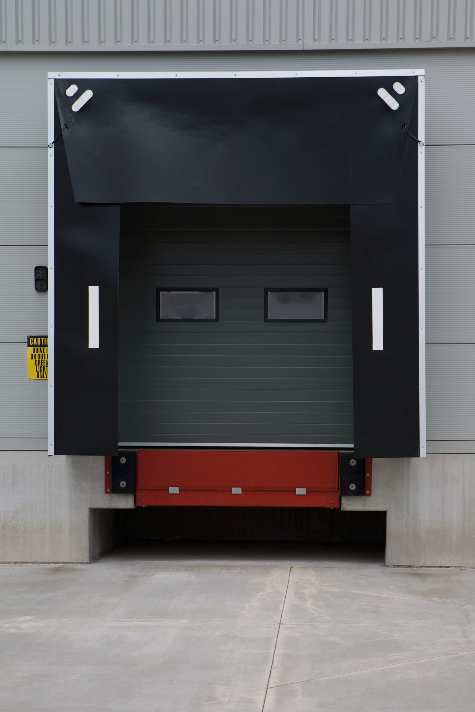 Loading bay door at newly constructed warehouse/factory unit