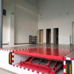 industrial equipment and goods loading, unload area.