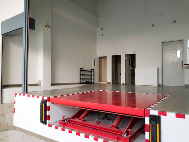 industrial equipment and goods loading, unload area.