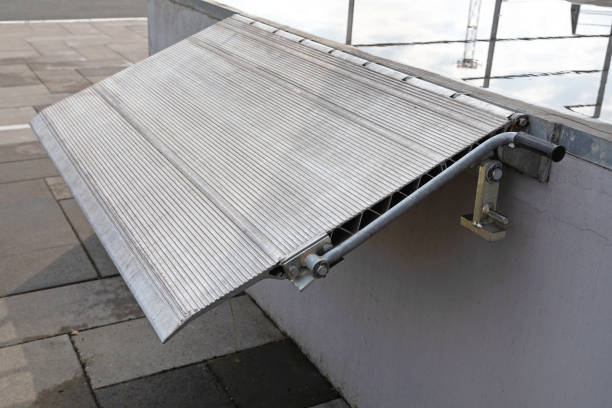 Loading Dock With Metal Ramp at Warehouse